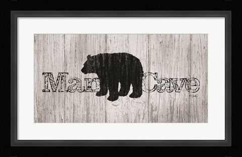 Framed Mancave Bear Print