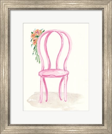 Framed Floral Chair I Print
