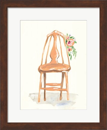 Framed Floral Chair III Print