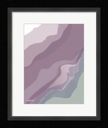 Framed Lavender Cyan Love Print