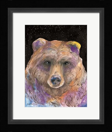 Framed Galaxy Bear Print