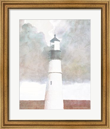 Framed Morning Lighthouse Print