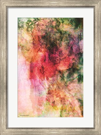 Framed Soft Color Floral Abstract Print