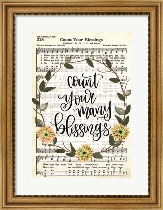 Framed Count Your Many Blessings Print