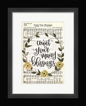 Framed Count Your Many Blessings Print