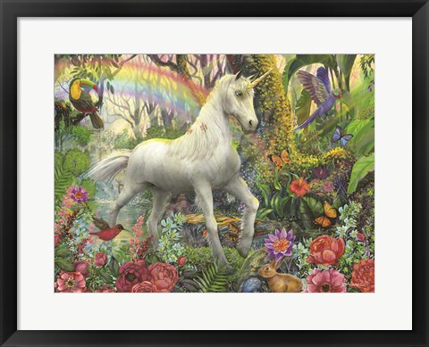 Framed Rainbow Unicorn Print