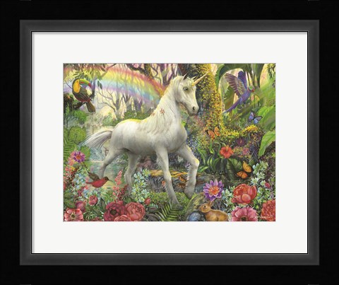 Framed Rainbow Unicorn Print