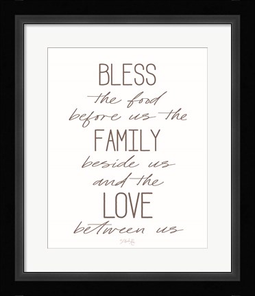 Framed Dinner Blessing Print