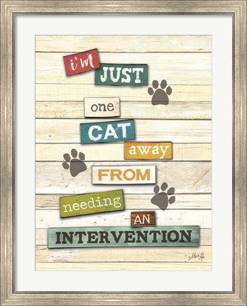 Framed Cat Intervention Print