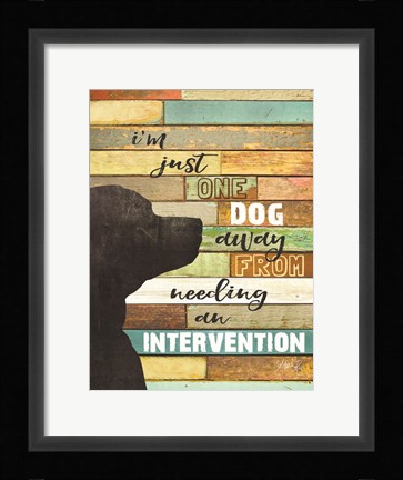 Framed Dog Intervention Print