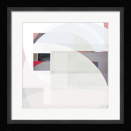 Framed Stripes and Circles I Print