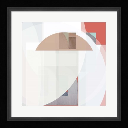 Framed Stripes and Circles II Print