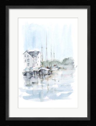 Framed New England Port I Print
