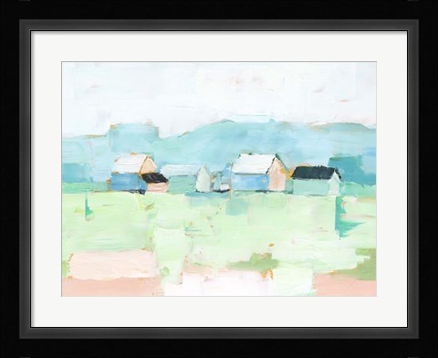 Framed Rural Pastel I Print