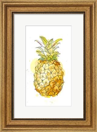 Framed Pineapple Splash II Print