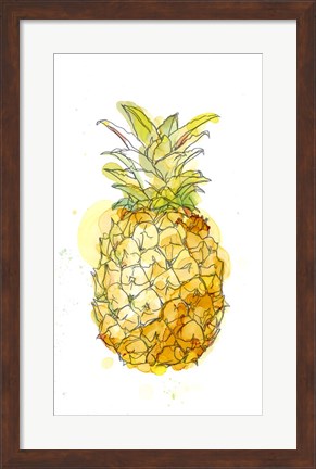 Framed Pineapple Splash II Print