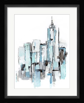 Framed Blue City I Print