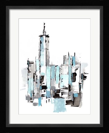 Framed Blue City II Print