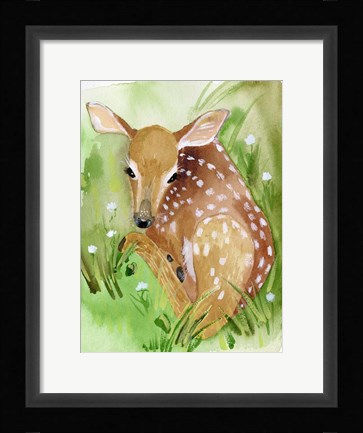 Framed Baby Spring Animals I Print