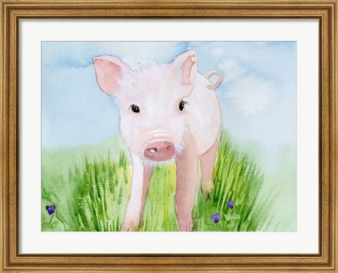 Framed Baby Spring Animals V Print