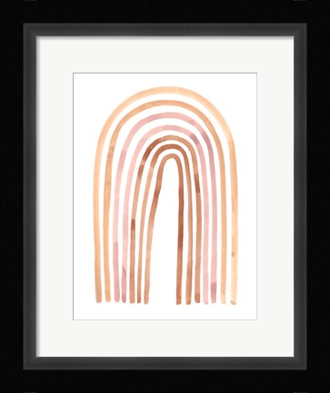 Framed Terre Cotta Rainbow I Print