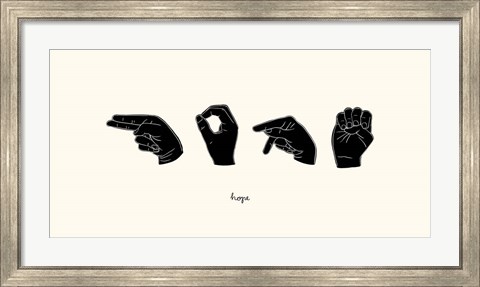 Framed Sign Language II Print