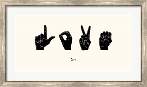 Framed Sign Language IV Print