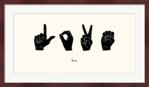 Framed Sign Language IV Print