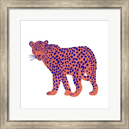 Framed Bright Leopard I Print