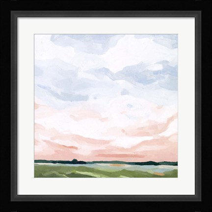 Framed Pink Morning Horizon I Print
