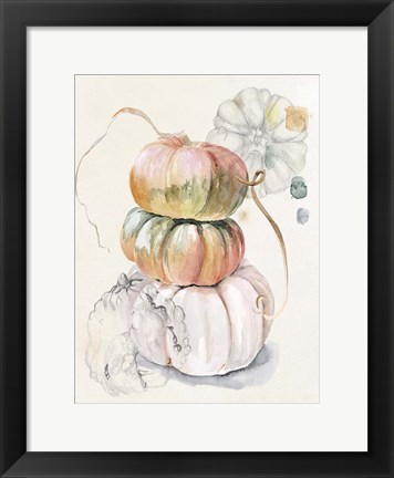Framed Harvest Pumpkins I Print