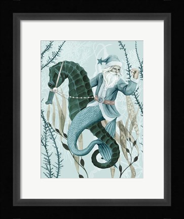 Framed Sea Santa II Print