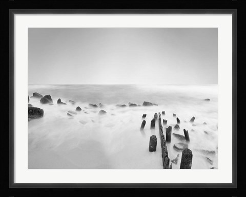 Framed Black &amp; White Water III Print