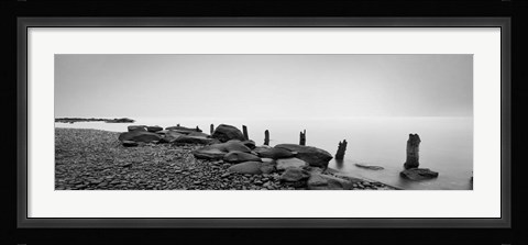 Framed Black &amp; White Water Panel I Print