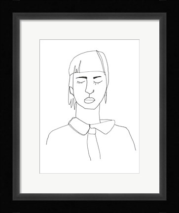 Framed Contour Face IV Print