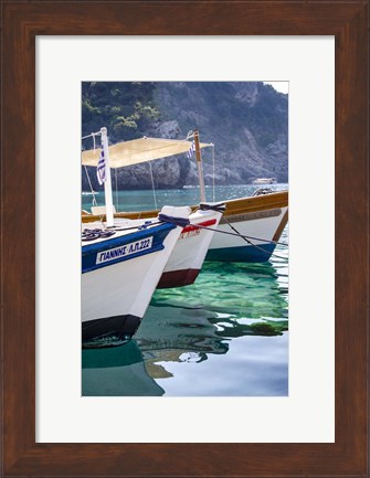 Framed Workboats of Corfu, Greece II Print