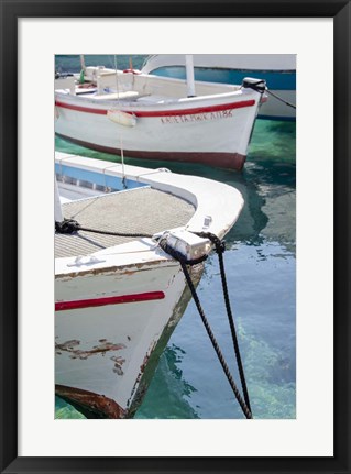 Framed Workboats of Corfu, Greece III Print