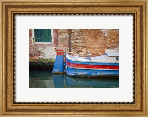 Framed Venice Workboats I Print