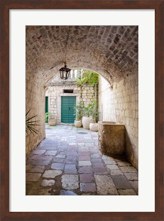 Framed Enchanting Passageway - Kotor, Montenegro Print