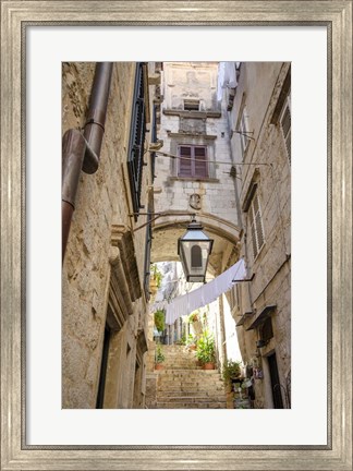 Framed Laundry Day - Dubrovnik, Croatia Print