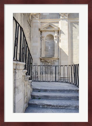 Framed Courtyard Splendor - Dubrovnik, Croatia Print