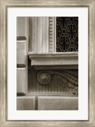 Framed Architecture Detail in Sepia I Print