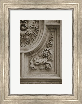 Framed Architecture Detail in Sepia II Print