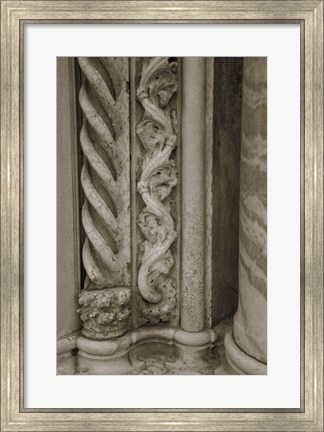 Framed Architecture Detail in Sepia III Print