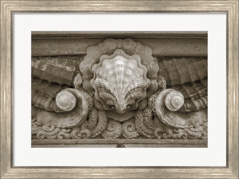 Framed Architecture Detail in Sepia VI Print