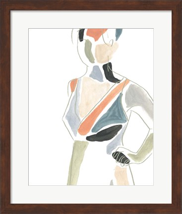 Framed Color Block Figure I Print