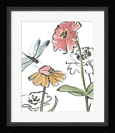 Framed Boho Florals I Print