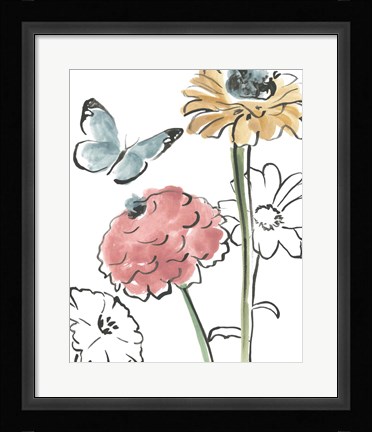 Framed Boho Florals III Print