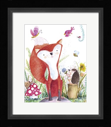 Framed Forest Pals I Print