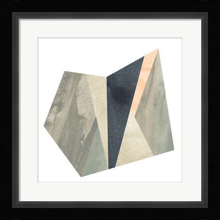 Framed Marble Origami III Print